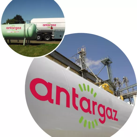 Gastanks mit Logo Antargaz