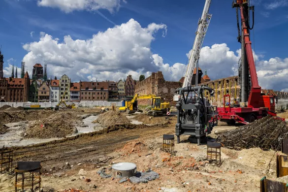 Baustelle in der Stadt